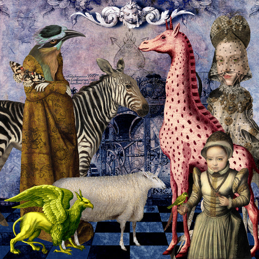 'The Vintage Zoo' Art Greeting Card