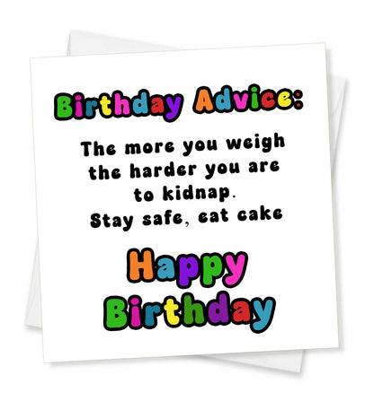 Birthday Advice Birthday Card