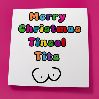Merry Christmas Tinsel Tits, Christmas Card