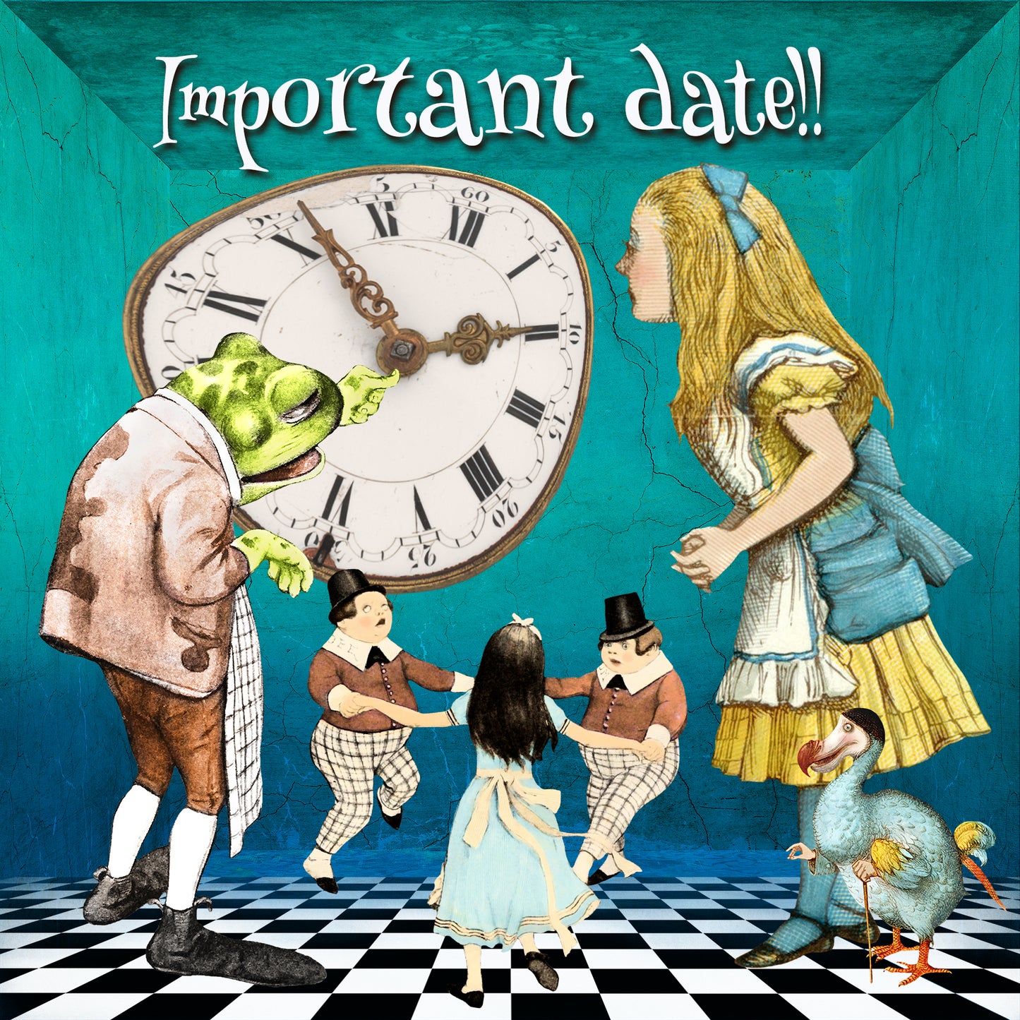 Alice In Wonderland 'Important Date!!' Greeting Card