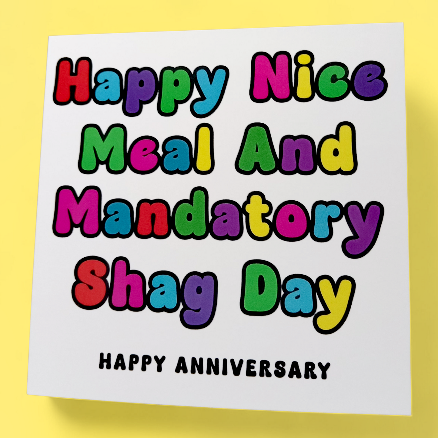 Happy Nice Meal And Mandatory Shag Day Happy Anniversary, Anniversary Card