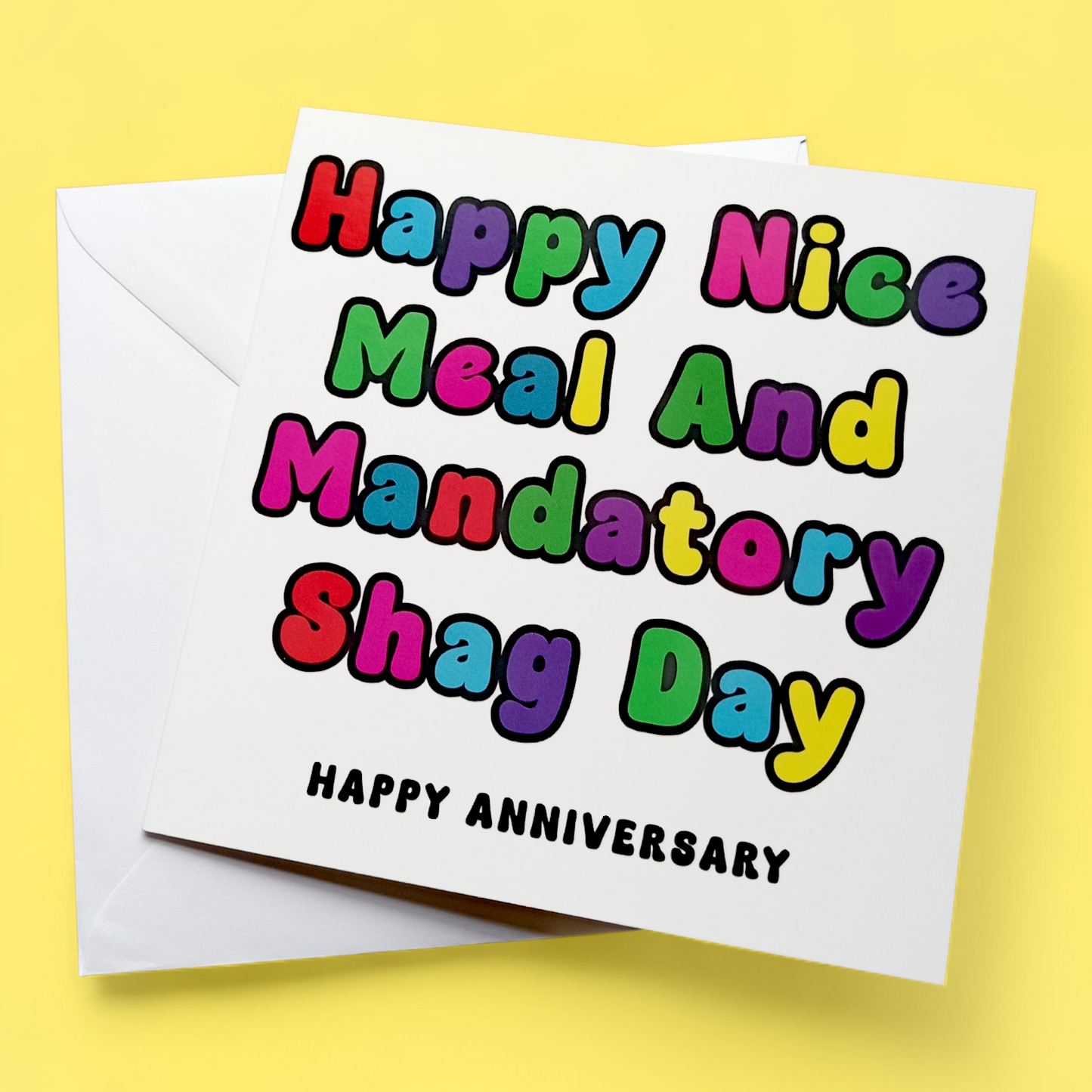 Happy Nice Meal And Mandatory Shag Day Happy Anniversary, Anniversary Card