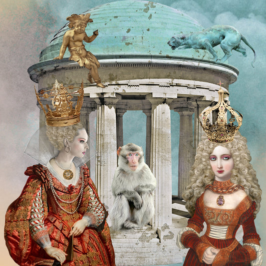 'Vintage Beauties' Art Greeting Card