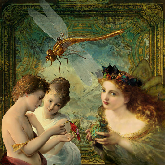 'Angels Whispering' Art Greeting Card