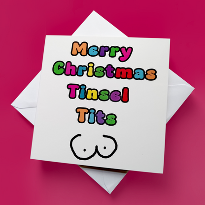 Merry Christmas Tinsel Tits, Christmas Card